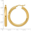10K Polished Lightweight Hoop Earrings