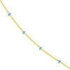 Baby Blue Enamel Bead Saturn Chain