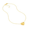 Fluted Heart Pendant Necklace