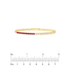 50/50 Ruby &amp; Diamond Flex Tennis Bracelet