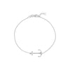 Sideways Anchor Adjustable Bracelet