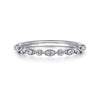 14K White Gold Diamond Wedding Band