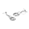 10K White Gold Post Dangle Earrings