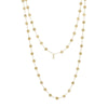 Long Chain Necklace with Hammered Discs