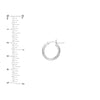 3mm x 15mm Diamond-Cut Hoop Earrings
