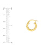 10mm Twist Square Tube Hoop Earrings