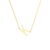 Sideways Block Initial Necklace