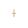3D Concave Textured Crucifix Pendant