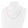 Sterling Silver Rose Gold-plated Adjustable 1mm Spiga Chain