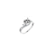 14K White 6.5 mm Round 3/8 CTW Diamond Semi-Set French-Set Engagement Ring