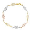 Tri-Color Twisted Filigree Bracelet