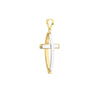 Two-Tone Reversible Cross Pendant