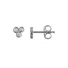 1/15tcw Diamond Trinity Stud Earrings