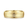 14K Yellow Gold 6mm - Men's Wedding Band in Sandblast Finish