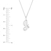 Script 'J' with Diamond Bezel Necklace
