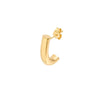 4mm Small Round J Hoop Earrings