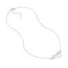 Plated Sterling Silver E2W Heart Cluster Necklace
