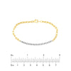 Two Tone 1.0tcw Diamond Paper Clip Bracelet