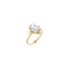 14K Yellow 8x6 mm Emerald Engagement Ring Mounting
