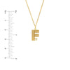 Block Lined Initial 'F' with Diamond Necklace