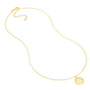 Diamond Trim Disc Medallion Necklace