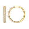 5 Row Diamond Pave Hoop Earrings (1tcw)