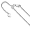 Sterling Silver RH-plated Adjustable 1.6mm Spiga Chain