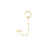 Saturn Chain Drape Earrings with Ear Cuff