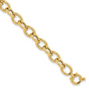 14K Polished Cable Oval Link Bracelet