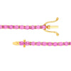 Oval Pink Sapphire Tennis Bracelet