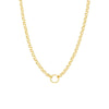 Charm-Ready Hollow Rolo Chain Necklace