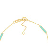 Turquoise Enamel Alternating Bar Station Bracelet