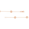 Sterling Silver Hammered Disc Station Long Necklace