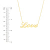 Plated Sterling Silver Script Love Necklace
