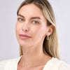 25.1mm Oval Round Hoop Hinged Earrings