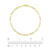 2.85mm Light Concave Figaro Chain with Lobster Lock