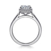 14K White Gold Round Diamond Engagement Ring