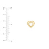 Open Heart Stud Earrings