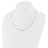 Sterling Silver RH-plated Adjustable 1.25mm Round Box Chain