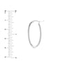Plated Sterling Silver Double Sparkle Oval Hoops