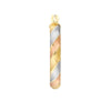 Tri-Color Ribbed Hoop Earrings