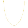 Moon Cut Bead Stations Adjustable Necklace