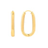 25.1mm Oval Round Hoop Hinged Earrings