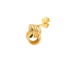 Textured Polished Love Knot Stud Earrings