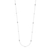 Sterling Silver Diamond-Cut Bead Station Long Necklace