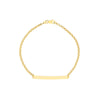 Engravable ID Bar Rolo Chain Bracelet