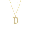 Diamond Gothic 'D' Necklace