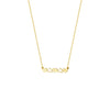 Solid and Open Hearts Bar Necklace
