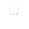 Solid and Open Hearts Bar Necklace