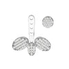 Sterling Silver CZ Diamond-Shape/Oval Trio Earring Jackets